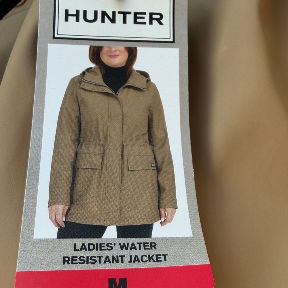 Hunter Women's Beige Utility Jacket Water Resistant M NWt - Picture 1 of 6